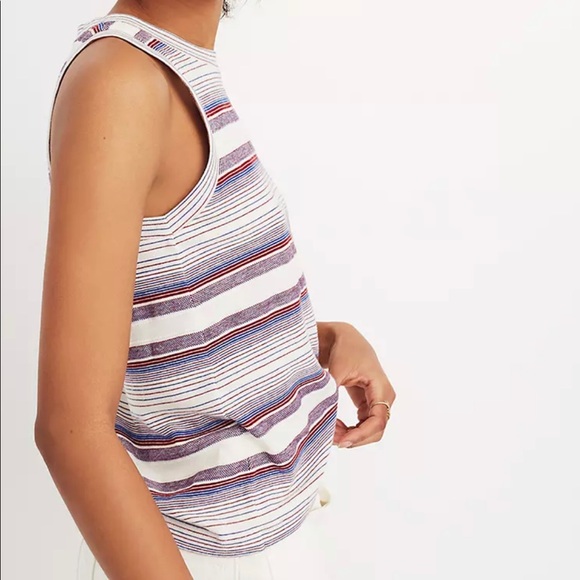 LIKE NEW Madewell Carita stripe tank top - Picture 2 of 7